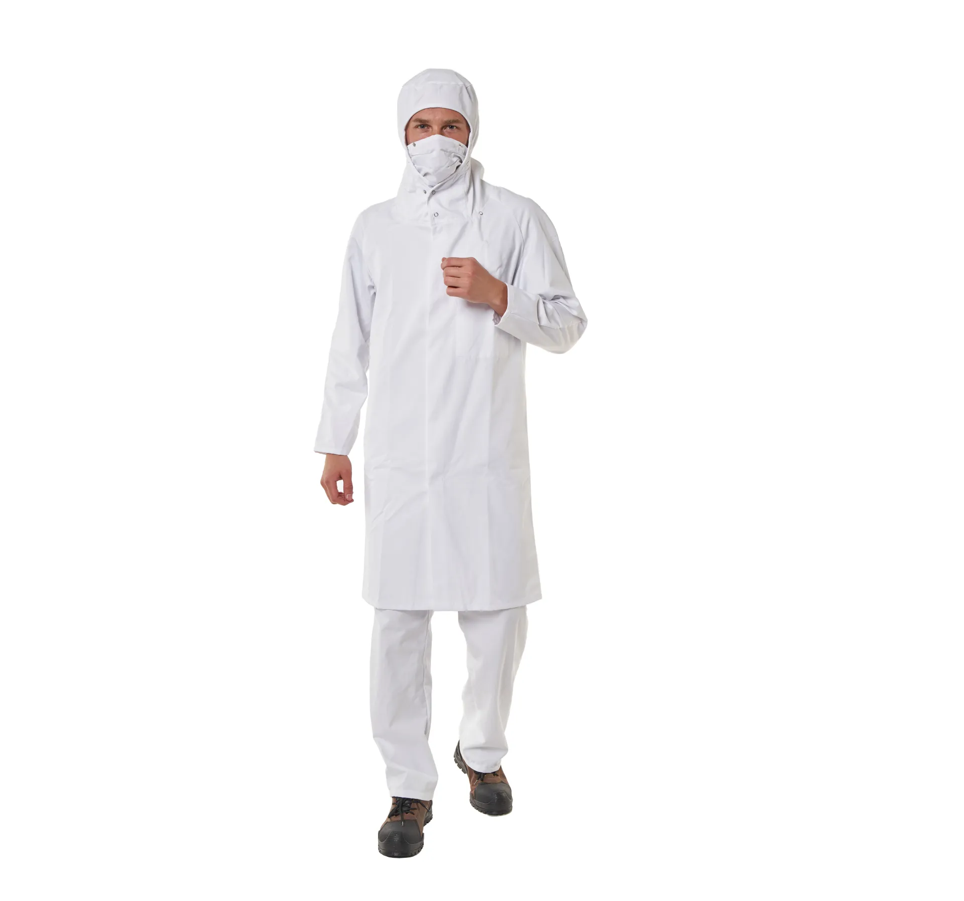 Blouse Pro'Plus Blanc cagoule masque - code 60737