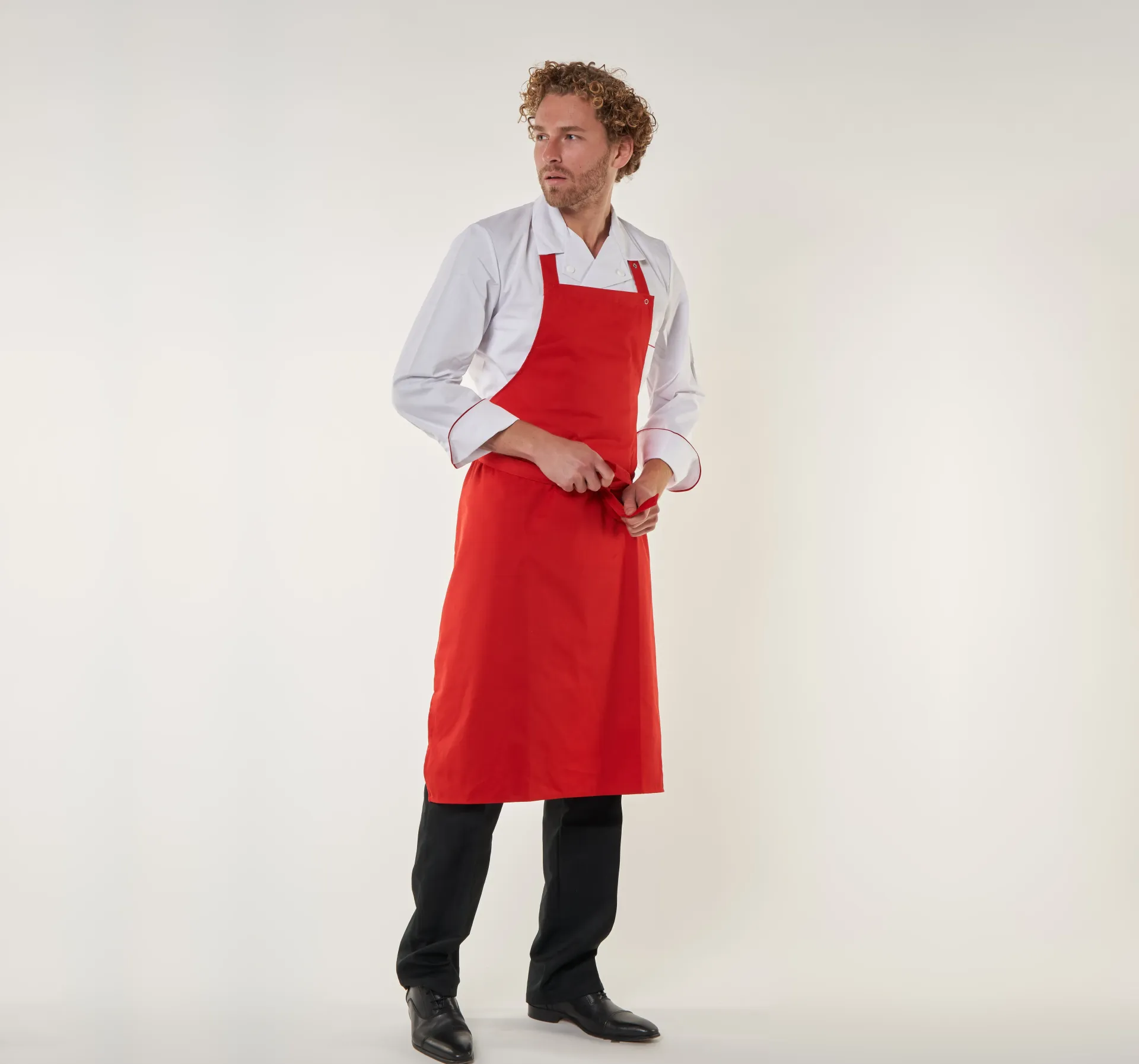 tablier bavette tradition rouge